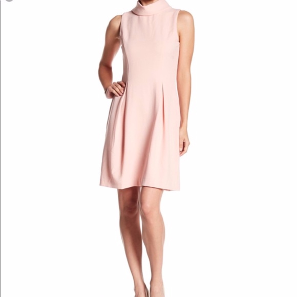 pale pink shift dress